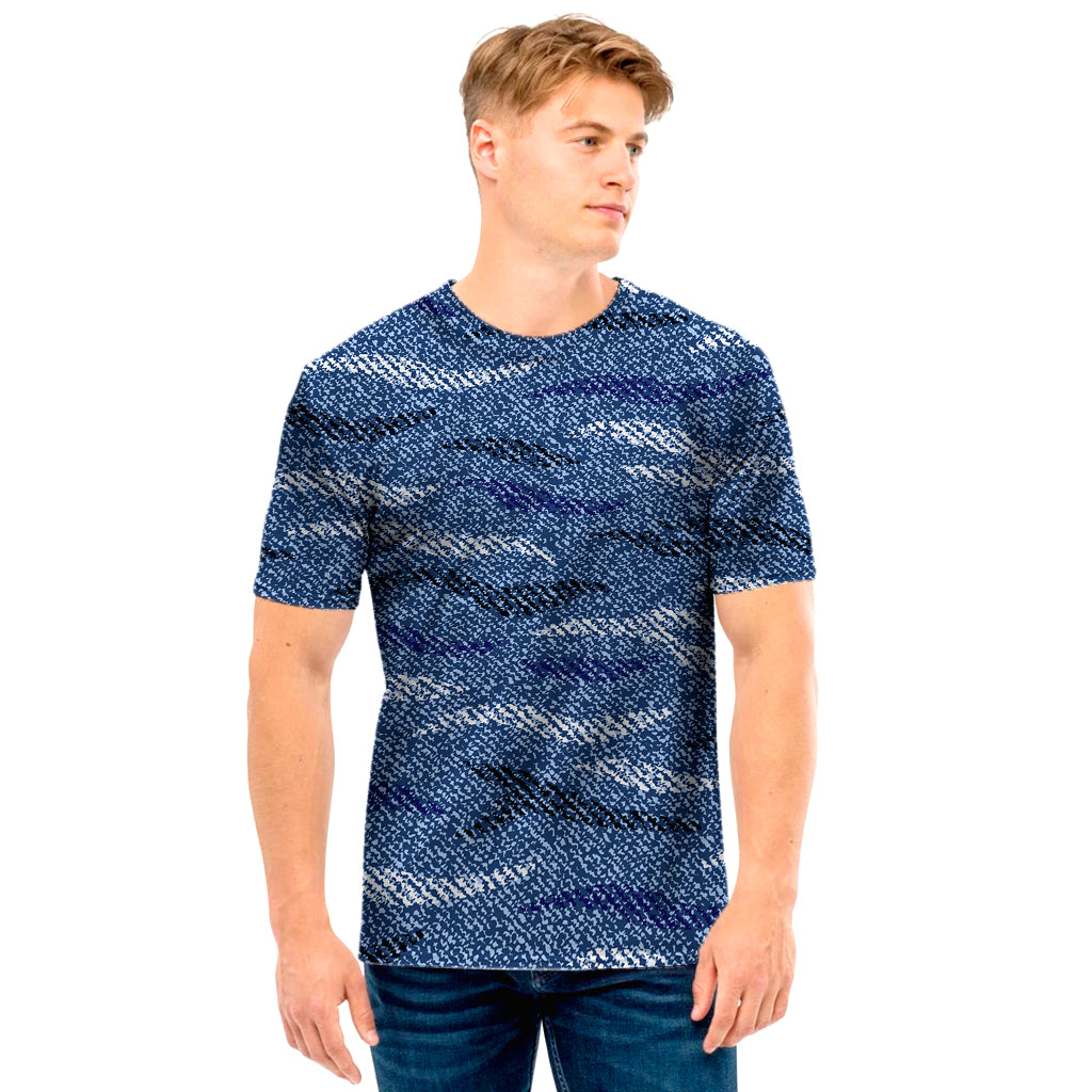 Camo Denim Jeans Pattern Print Men's T-Shirt