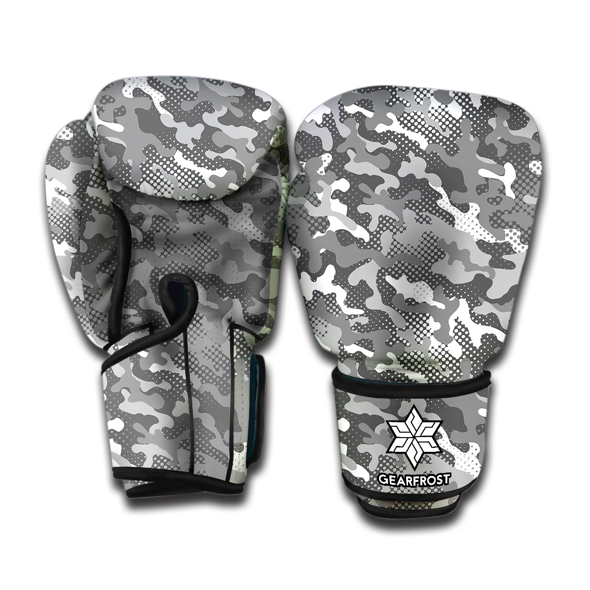 Camouflage Dazzle Pattern Print Boxing Gloves