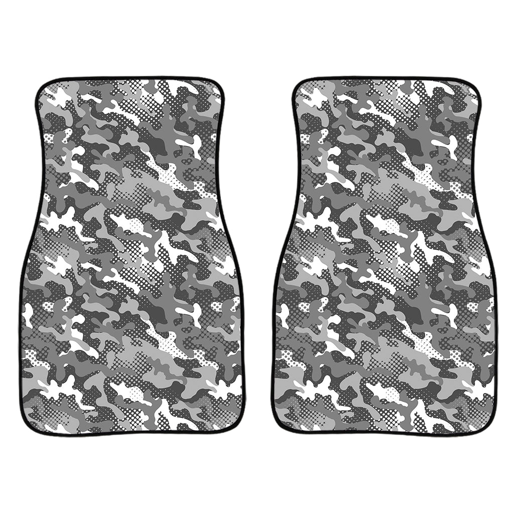 Camouflage Dazzle Pattern Print Front Car Floor Mats