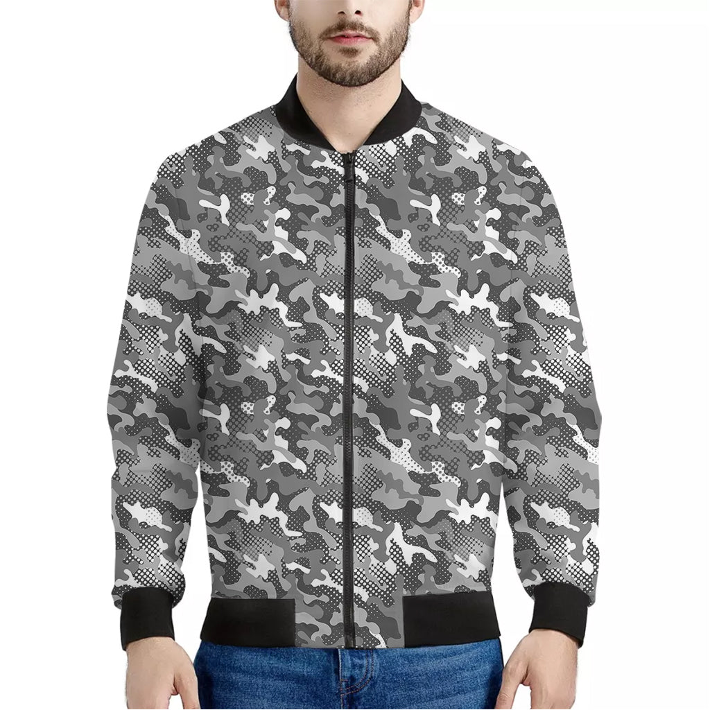 Camouflage Dazzle Pattern Print Men's Bomber Jacket