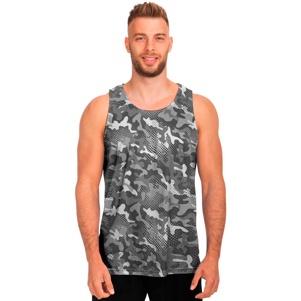 Camouflage Dazzle Pattern Print Men's Tank Top