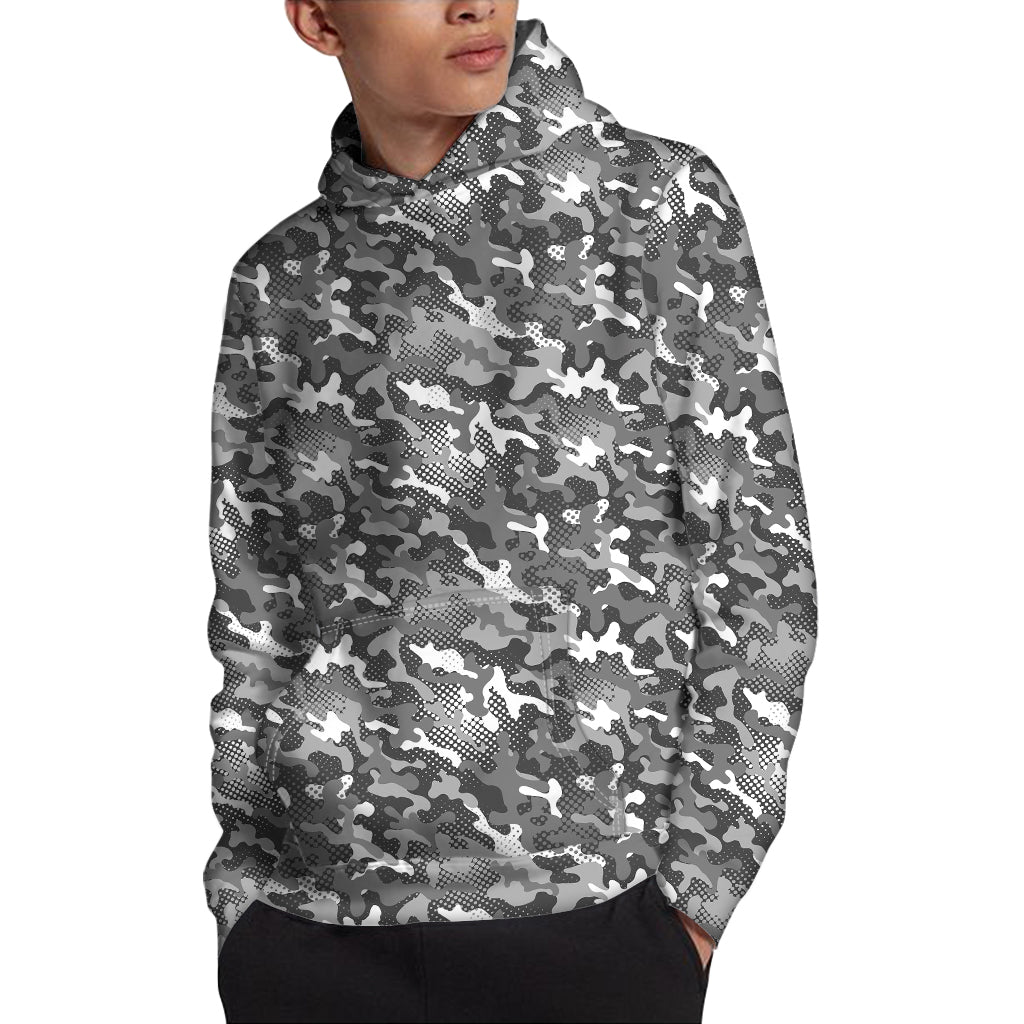 Camouflage Dazzle Pattern Print Pullover Hoodie