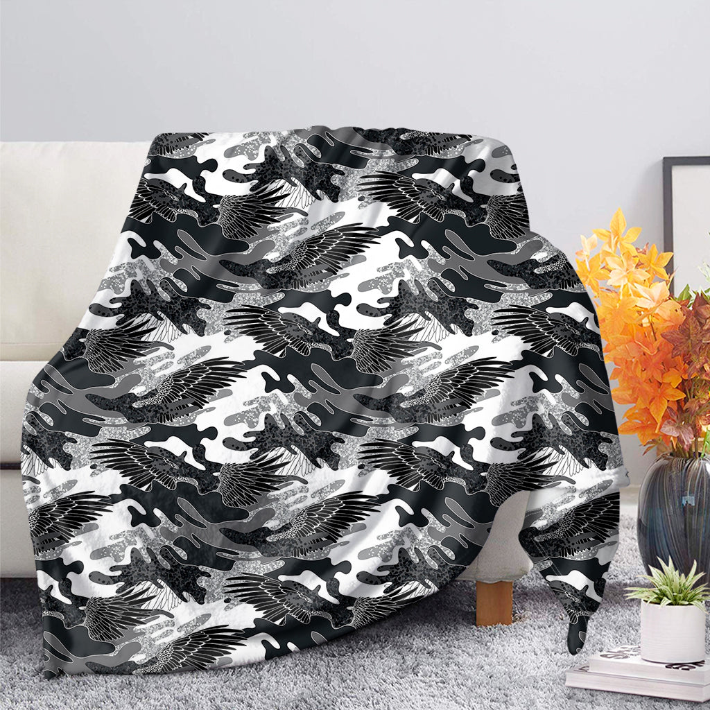 Camouflage Dazzle Wings Pattern Print Blanket