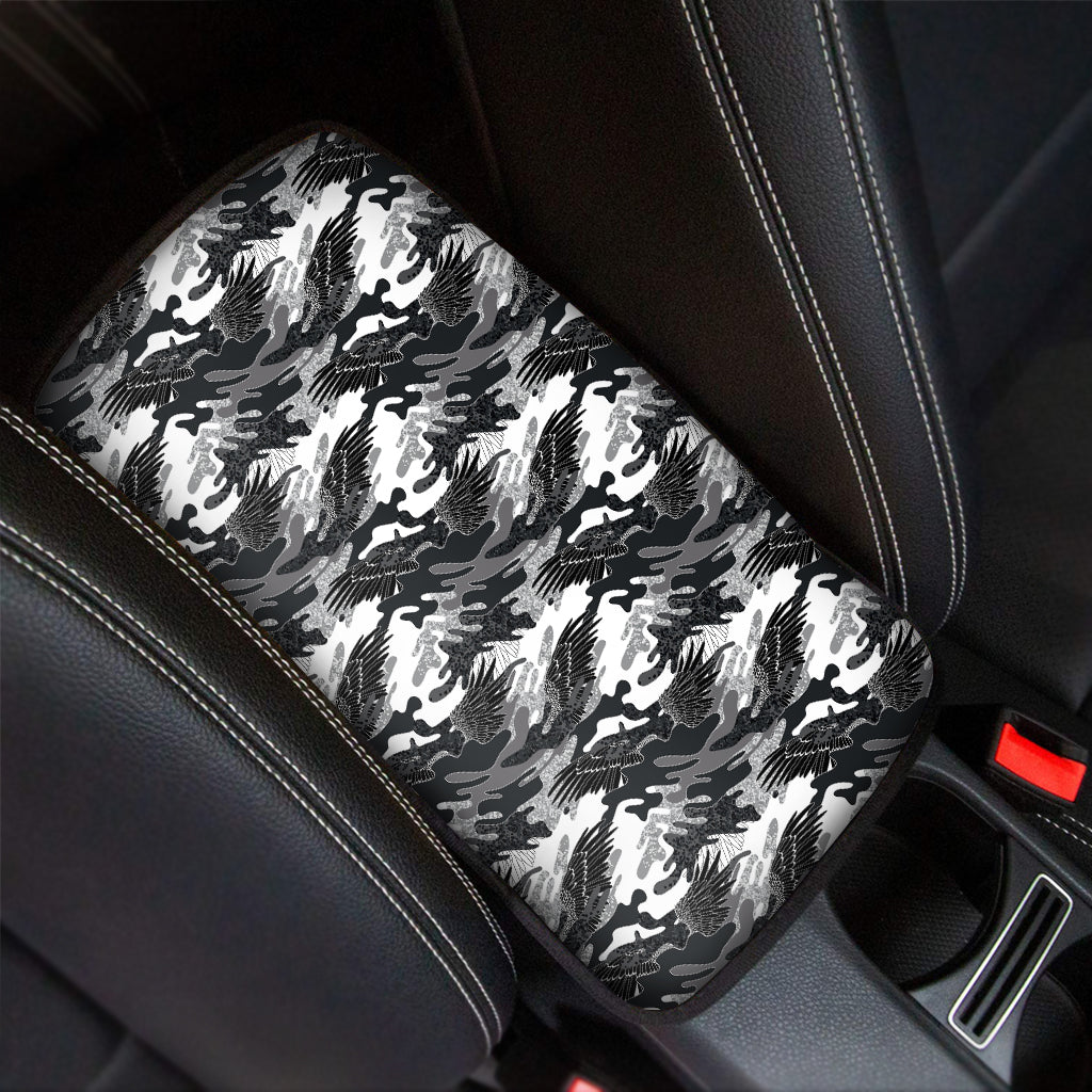 Camouflage Dazzle Wings Pattern Print Car Center Console Cover