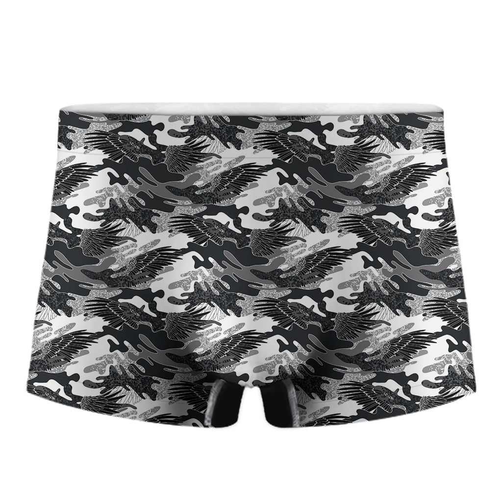 Camouflage Dazzle Wings Pattern Print Men's Boxer Briefs