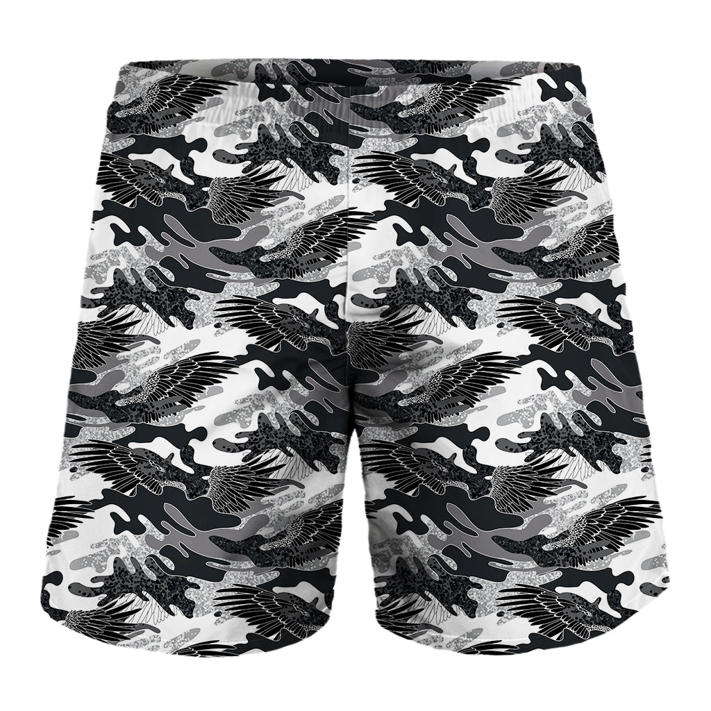 Camouflage Dazzle Wings Pattern Print Men's Shorts