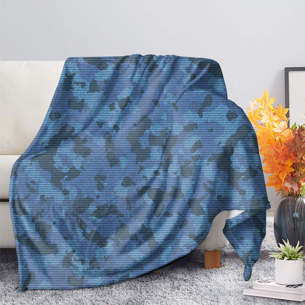 Camouflage Denim Jeans Pattern Print Blanket