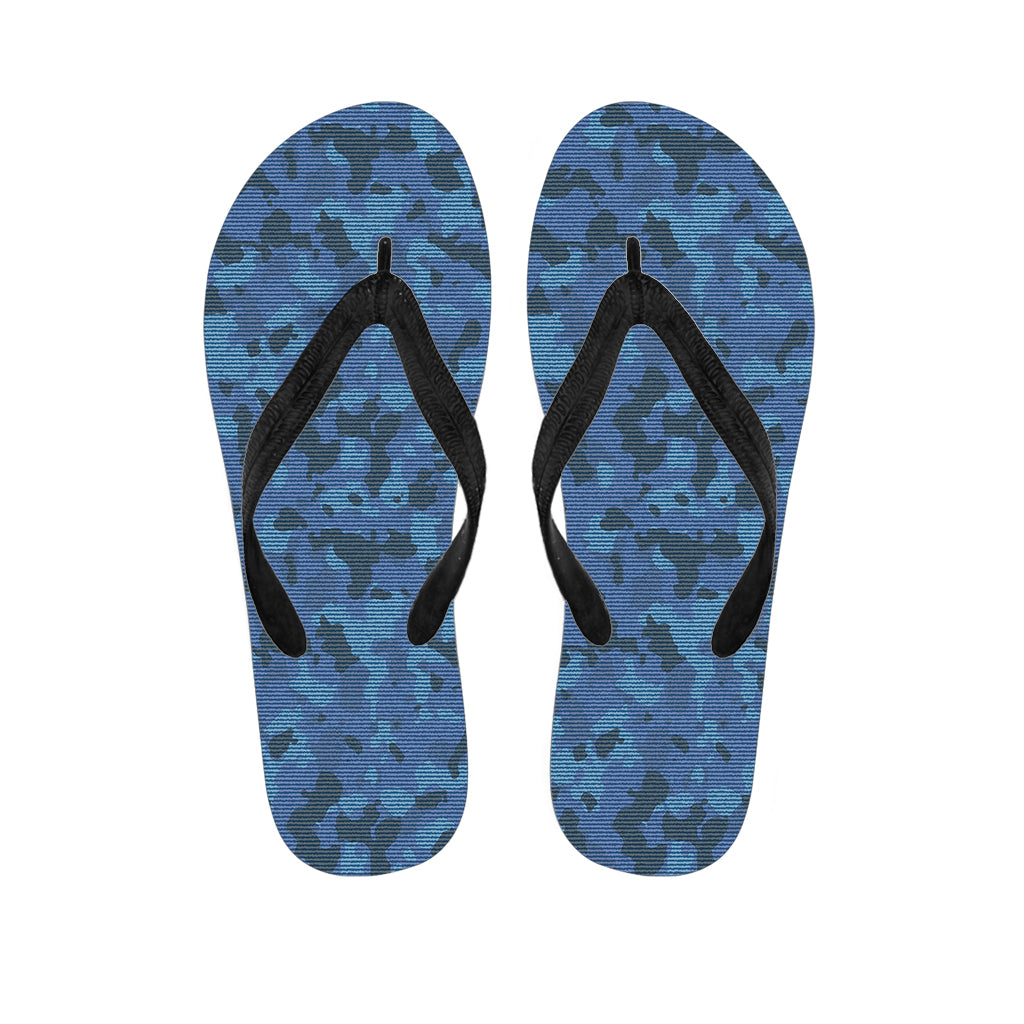 Camouflage Denim Jeans Pattern Print Flip Flops