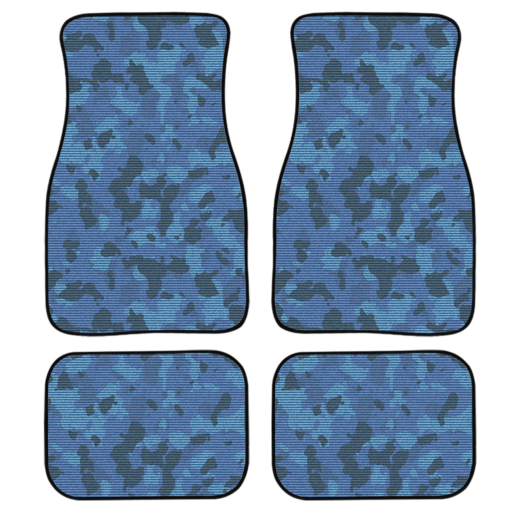 Camouflage Denim Jeans Pattern Print Front and Back Car Floor Mats