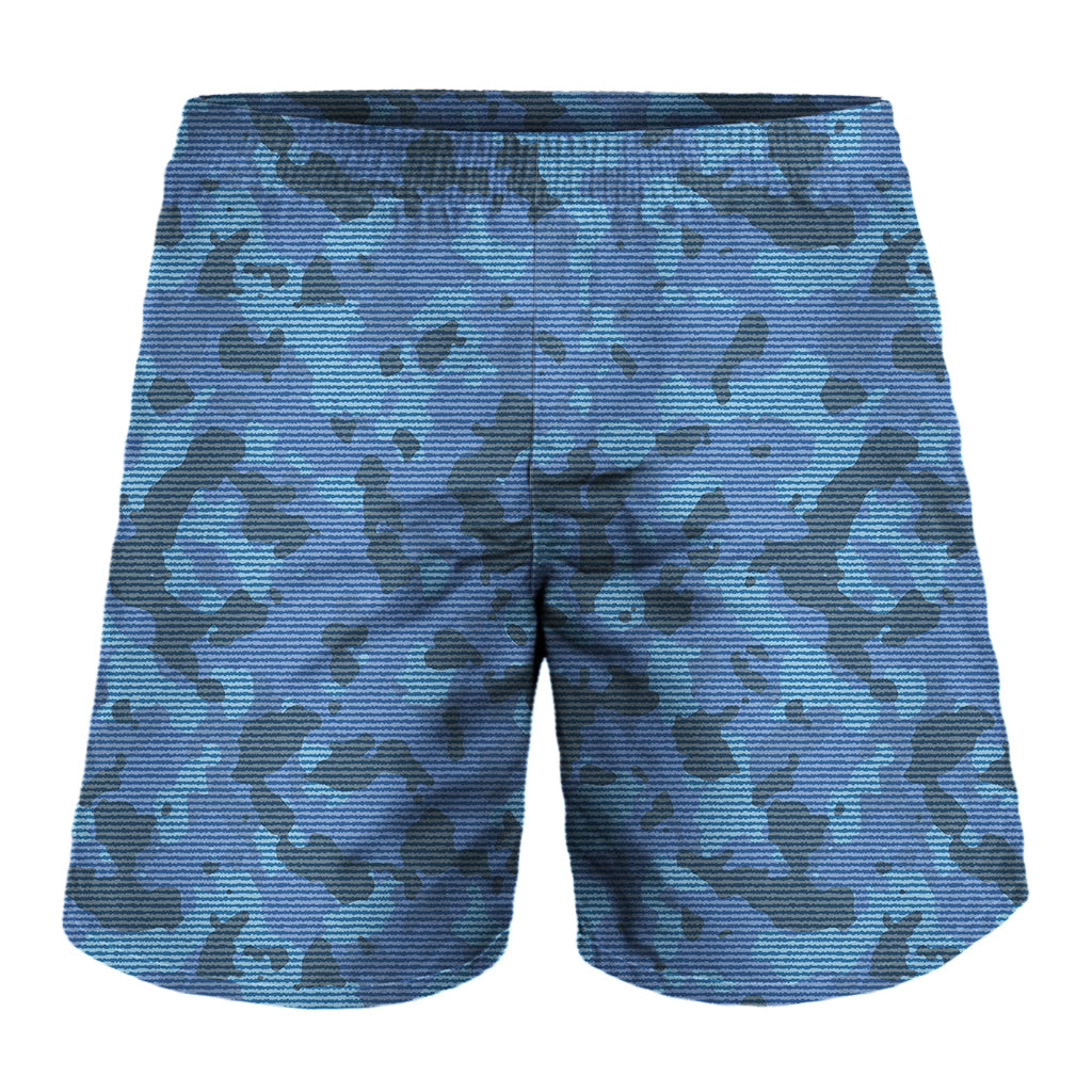 Camouflage Denim Jeans Pattern Print Men's Shorts