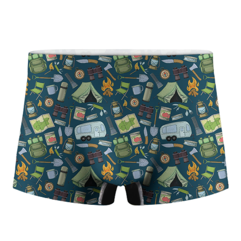 Camping Equipment Pattern Print Men's Boxer Briefs