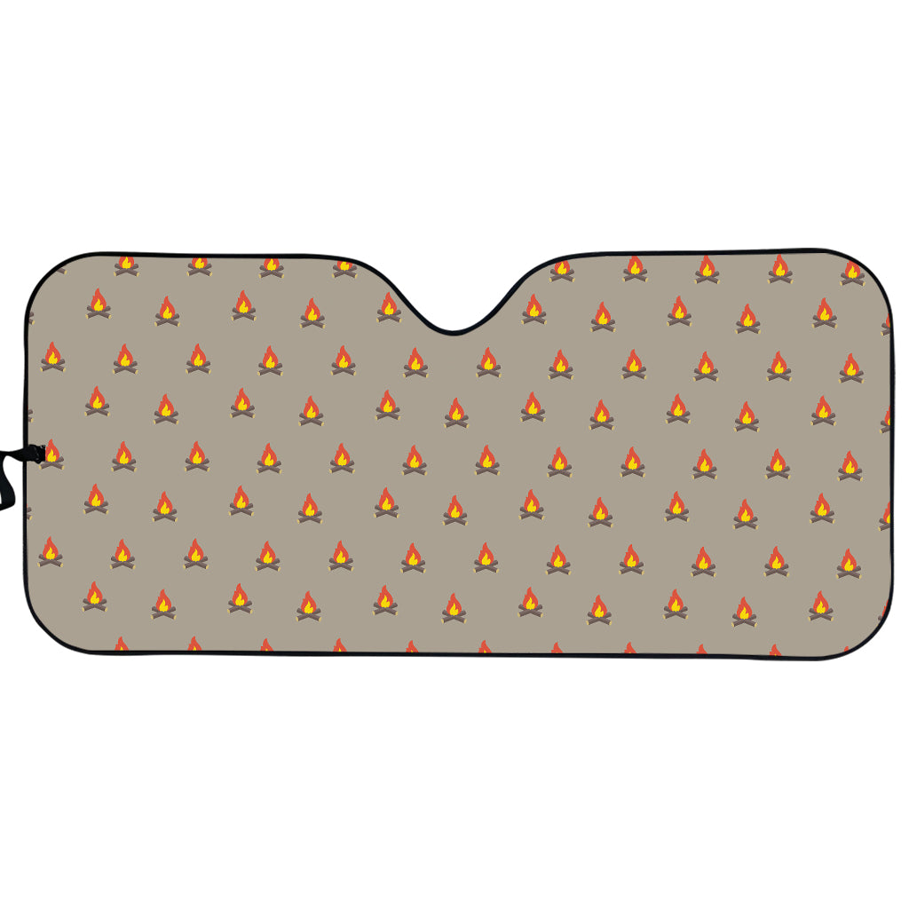 Camping Fire Pattern Print Car Sun Shade