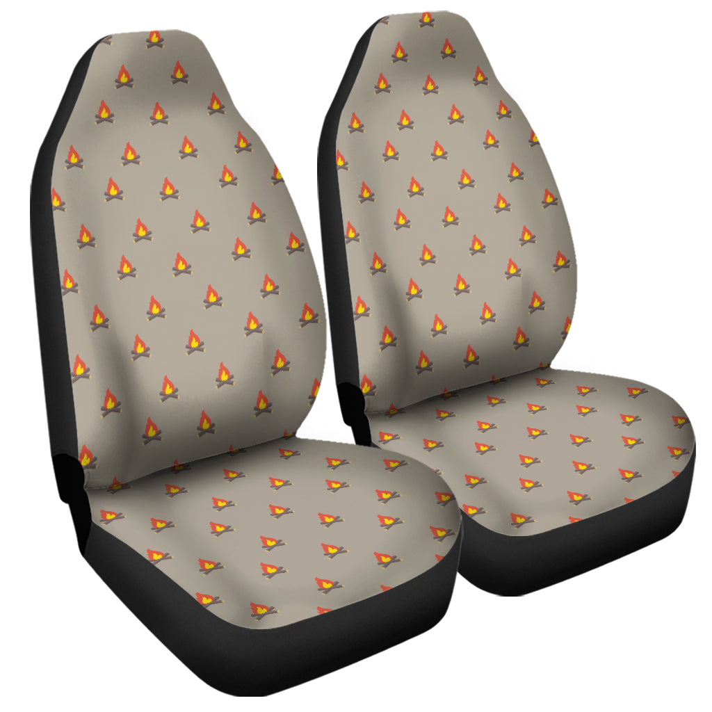 Camping Fire Pattern Print Universal Fit Car Seat Covers