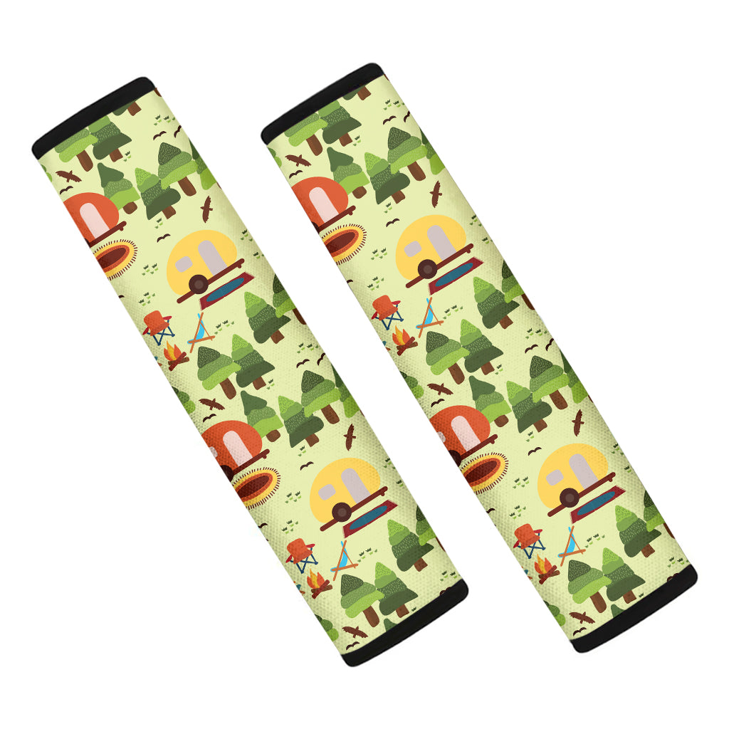 Camping Picnic Pattern Print Car Seat Belt Covers