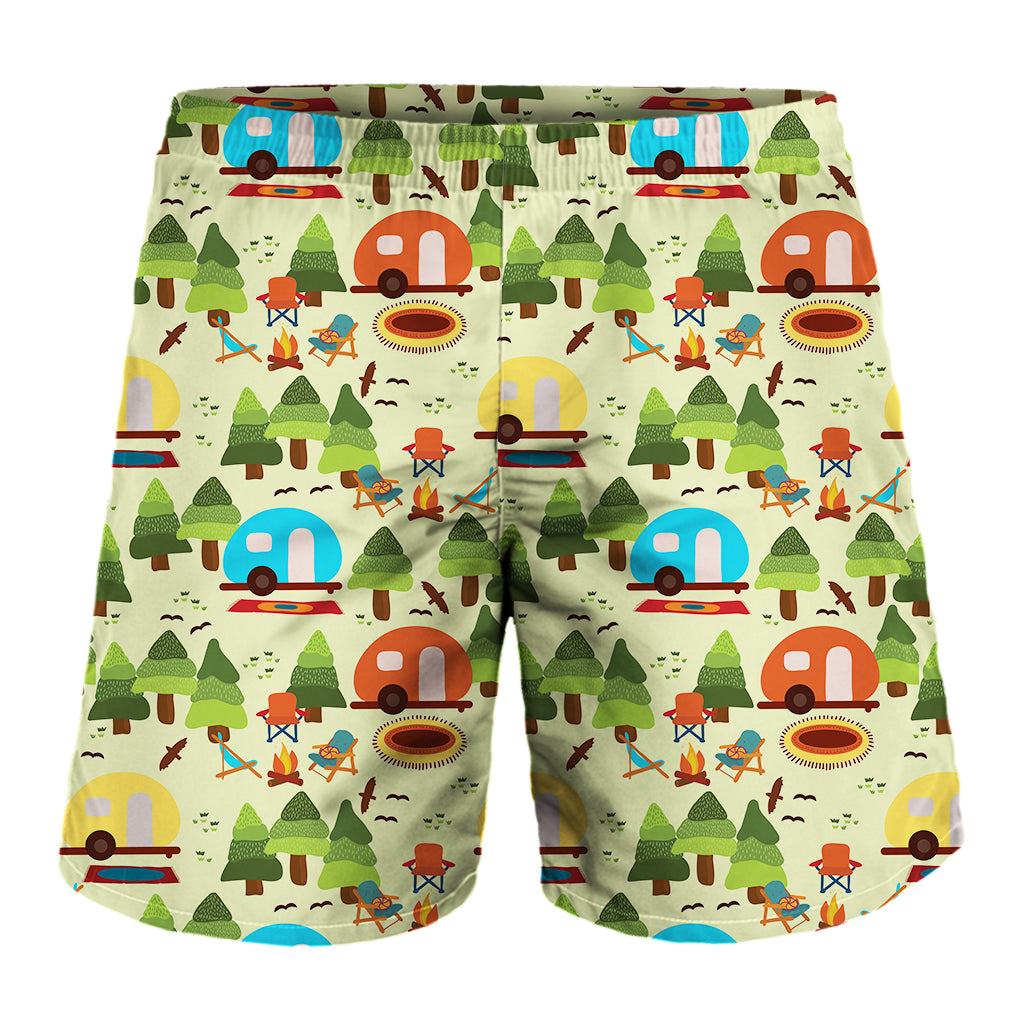 Camping Picnic Pattern Print Men's Shorts