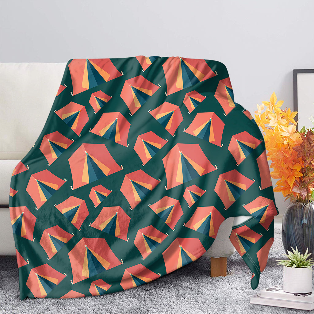 Camping Tent Pattern Print Blanket