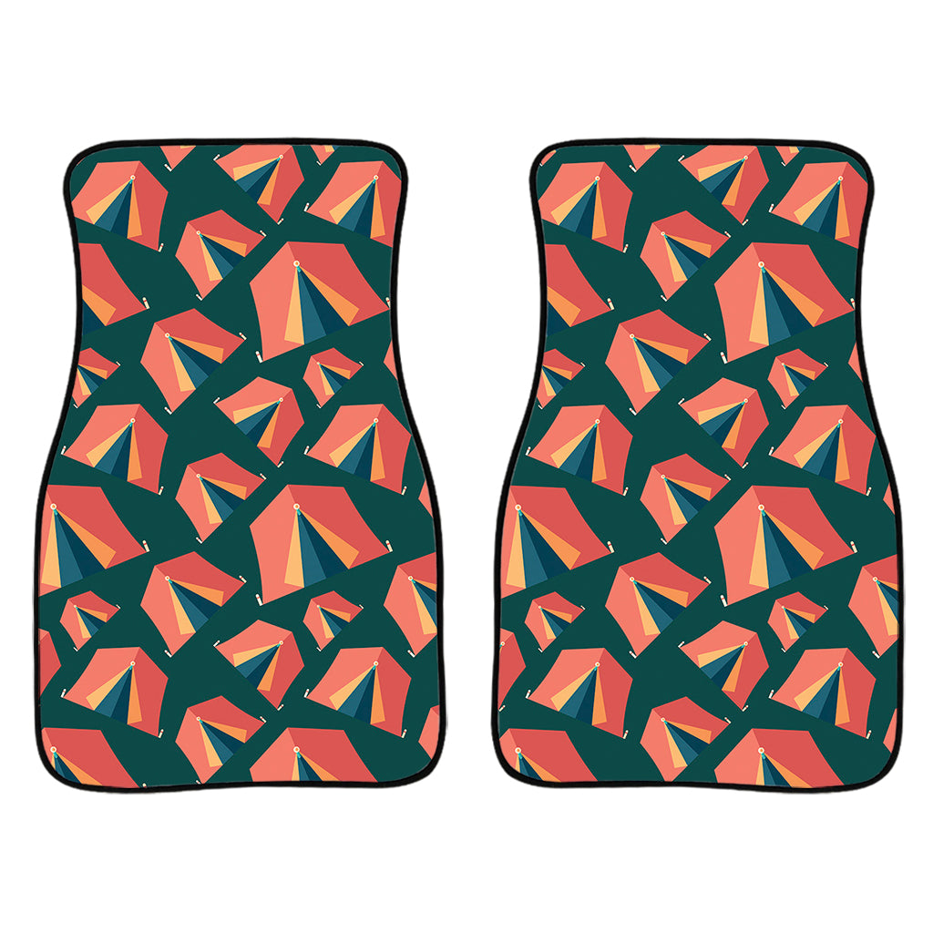 Camping Tent Pattern Print Front Car Floor Mats