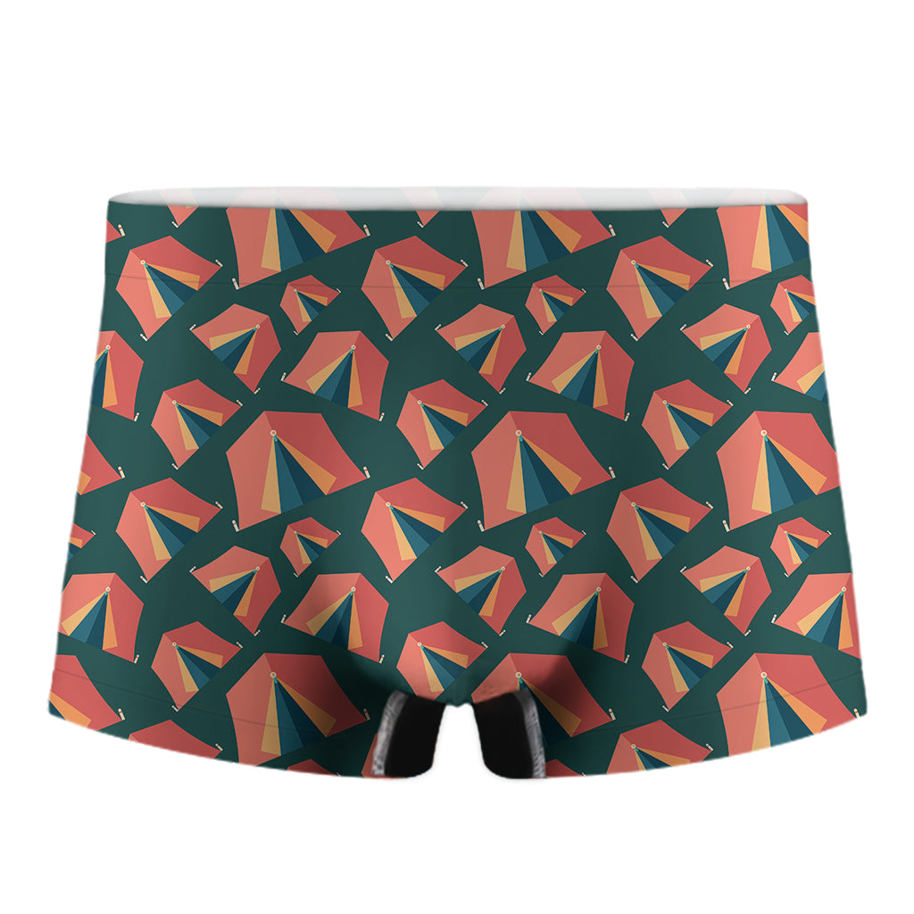 Camping Tent Pattern Print Men's Boxer Briefs