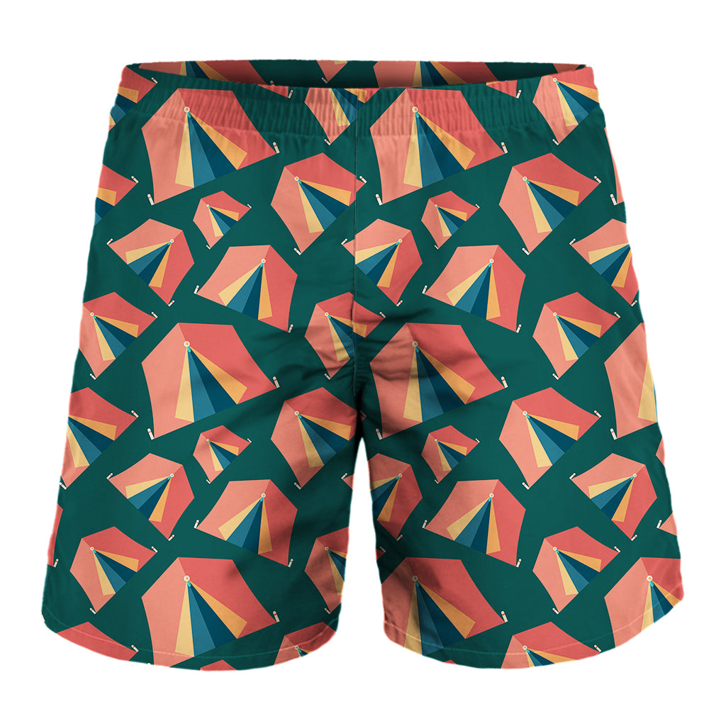 Camping Tent Pattern Print Men's Shorts