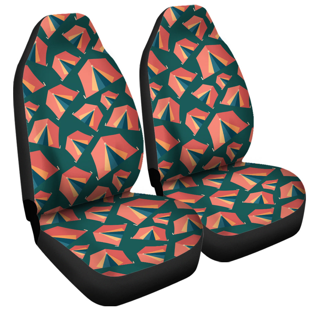 Camping Tent Pattern Print Universal Fit Car Seat Covers