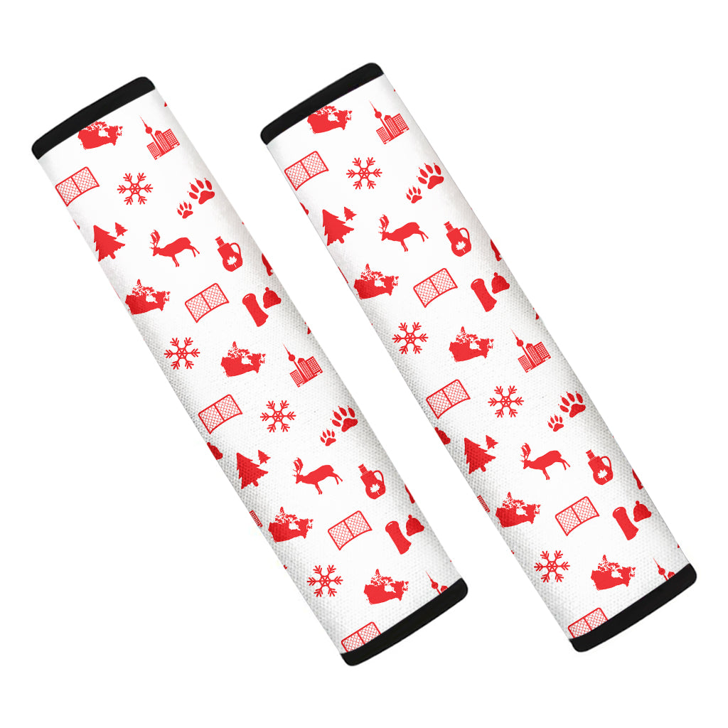 Canada Country Pattern Print Car Seat Belt Covers