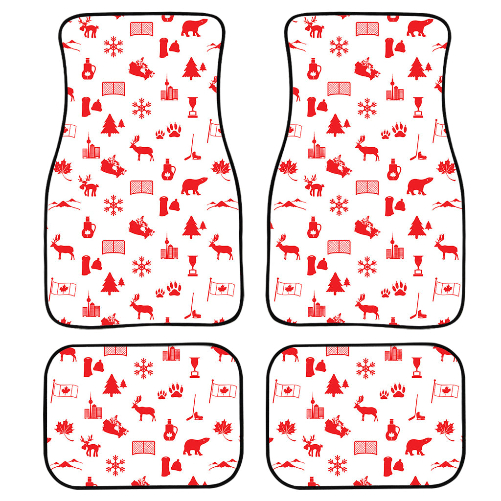 Canada Country Pattern Print Front and Back Car Floor Mats