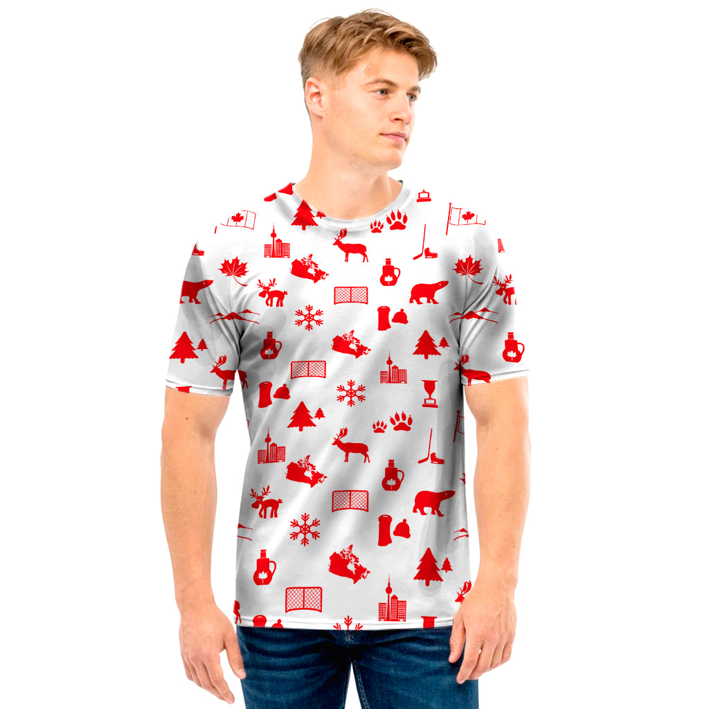 Canada Country Pattern Print Men's T-Shirt