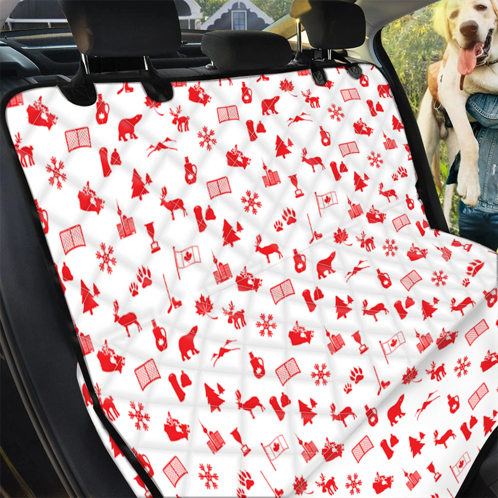 Canada Country Pattern Print Pet Car Back Seat Cover