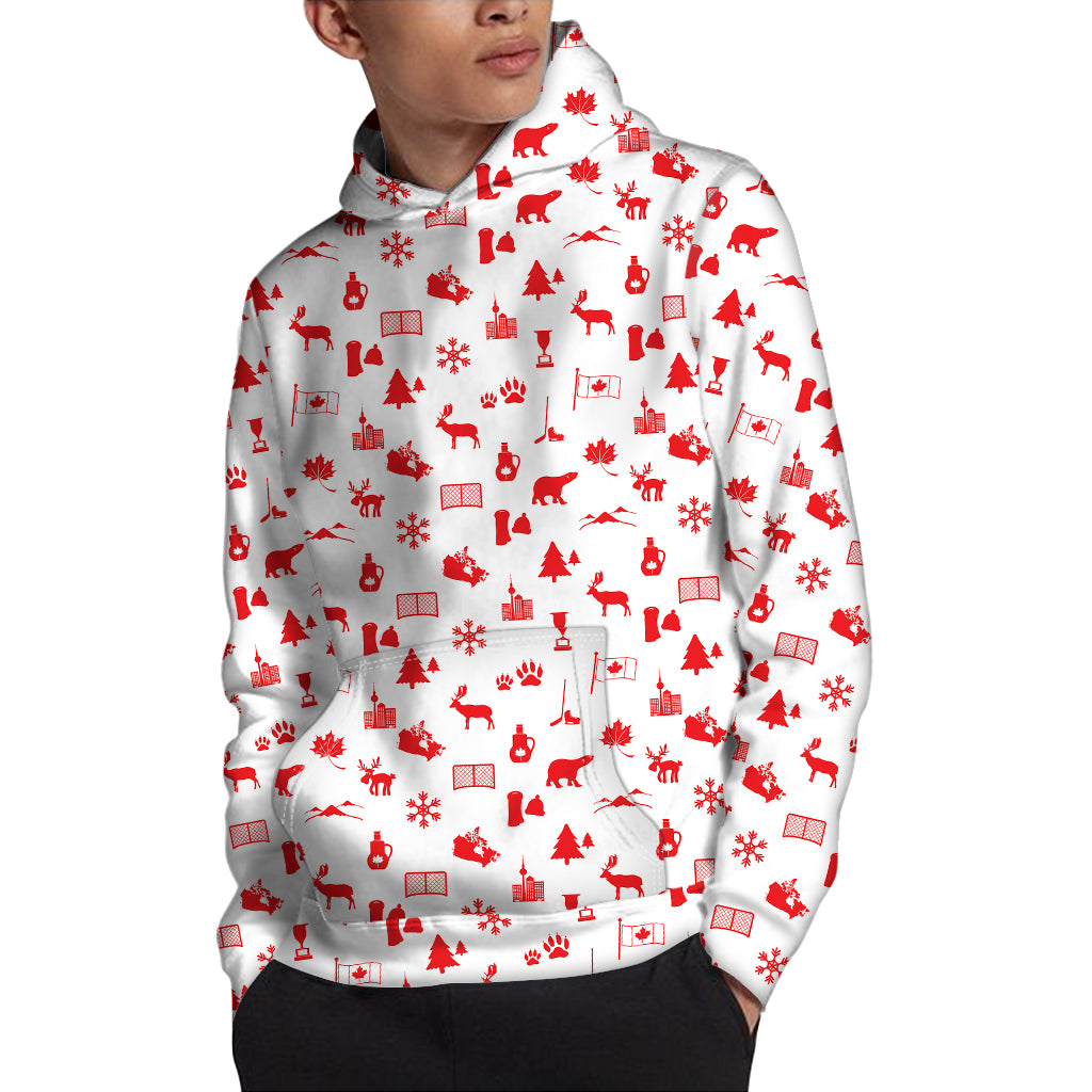 Canada Country Pattern Print Pullover Hoodie