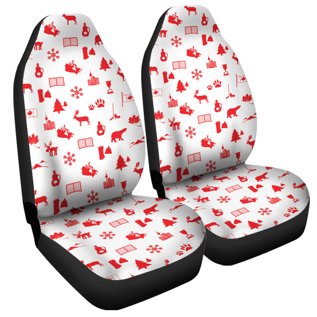 Canada Country Pattern Print Universal Fit Car Seat Covers