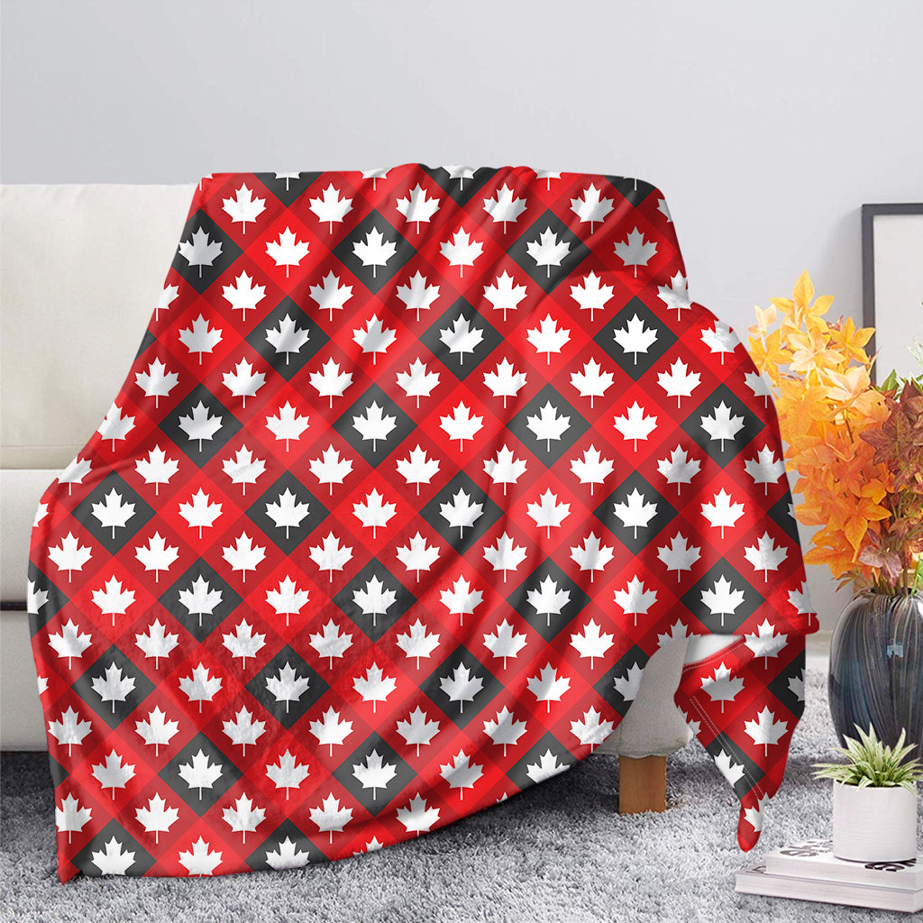 Canada Maple Leaf Pattern Print Blanket