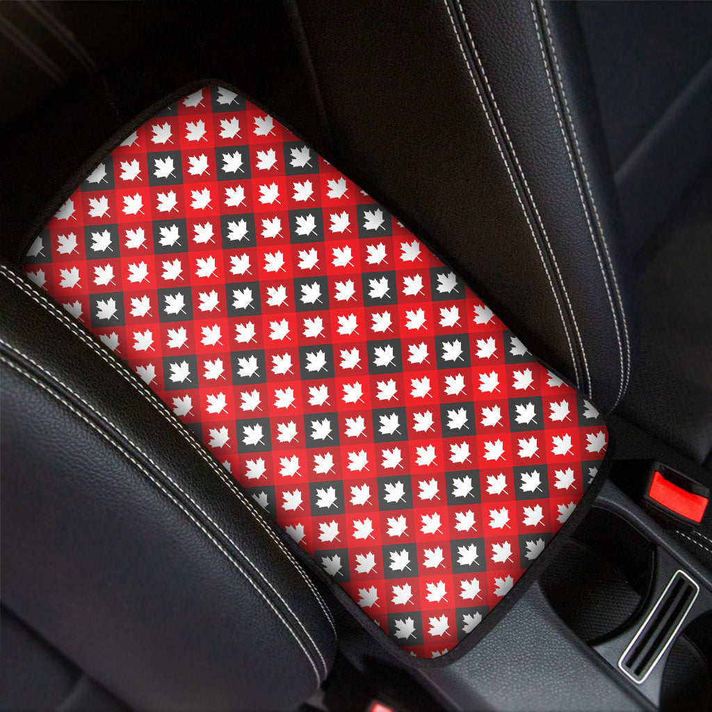 Canada Maple Leaf Pattern Print Car Center Console Cover