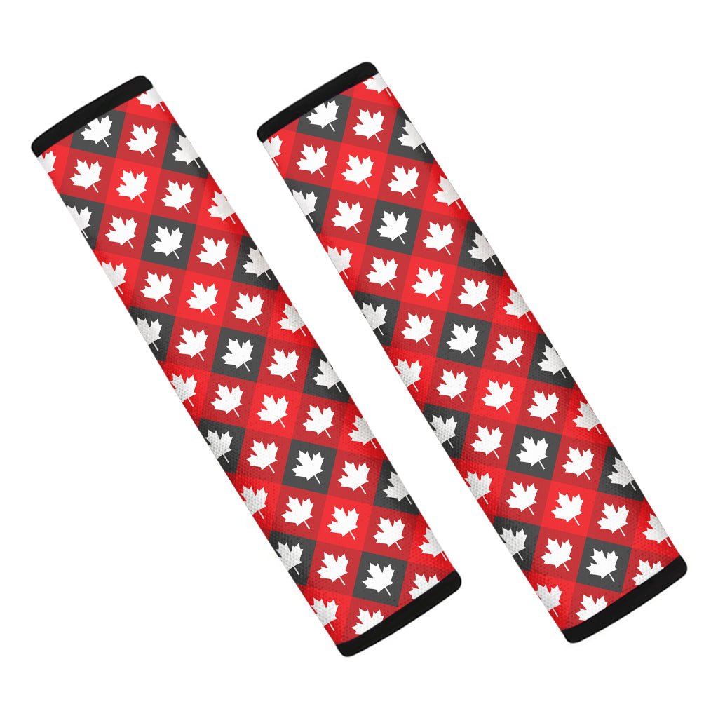 Canada Maple Leaf Pattern Print Car Seat Belt Covers