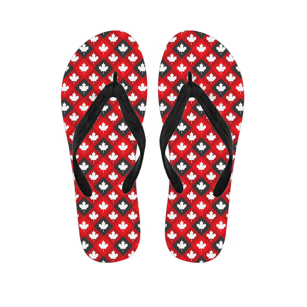 Canada Maple Leaf Pattern Print Flip Flops