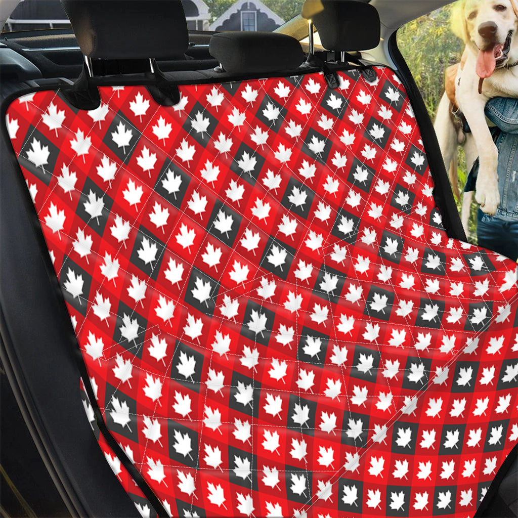 Canada Maple Leaf Pattern Print Pet Car Back Seat Cover
