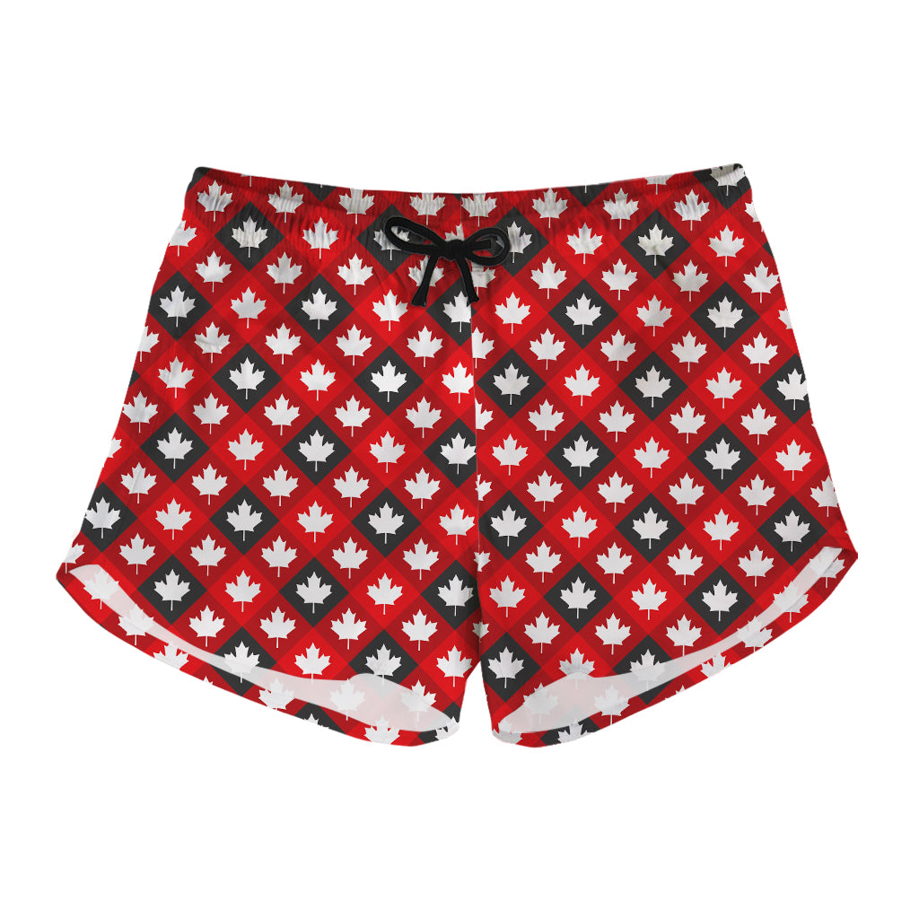 Canada Maple Leaf Pattern Print Women's Shorts