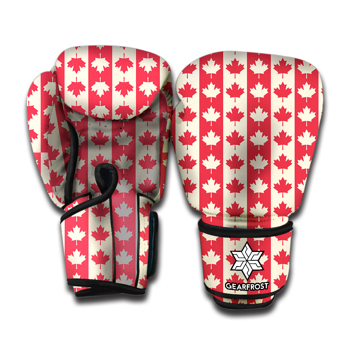 Canadian Maple Leaf Pattern Print Boxing Gloves