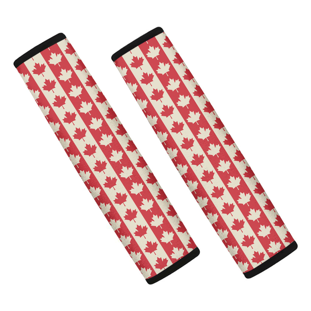 Canadian Maple Leaf Pattern Print Car Seat Belt Covers