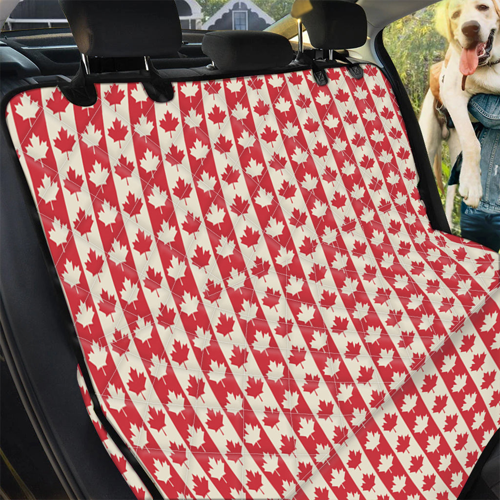 Canadian Maple Leaf Pattern Print Pet Car Back Seat Cover