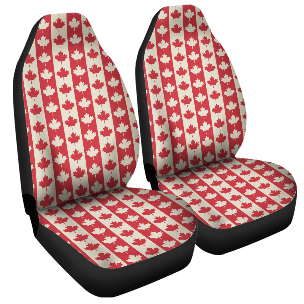 Canadian Maple Leaf Pattern Print Universal Fit Car Seat Covers