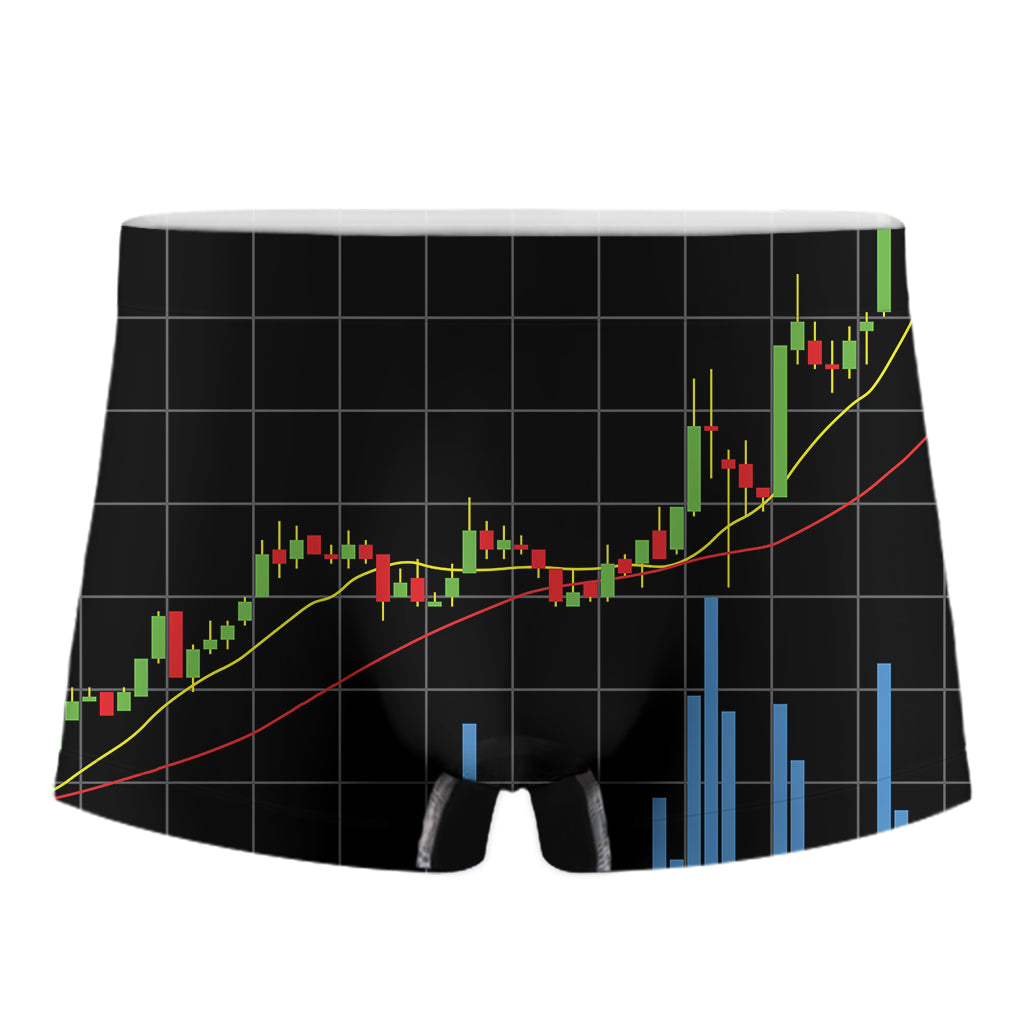 Candlestick Stock Graph Chart Print Men's Boxer Briefs