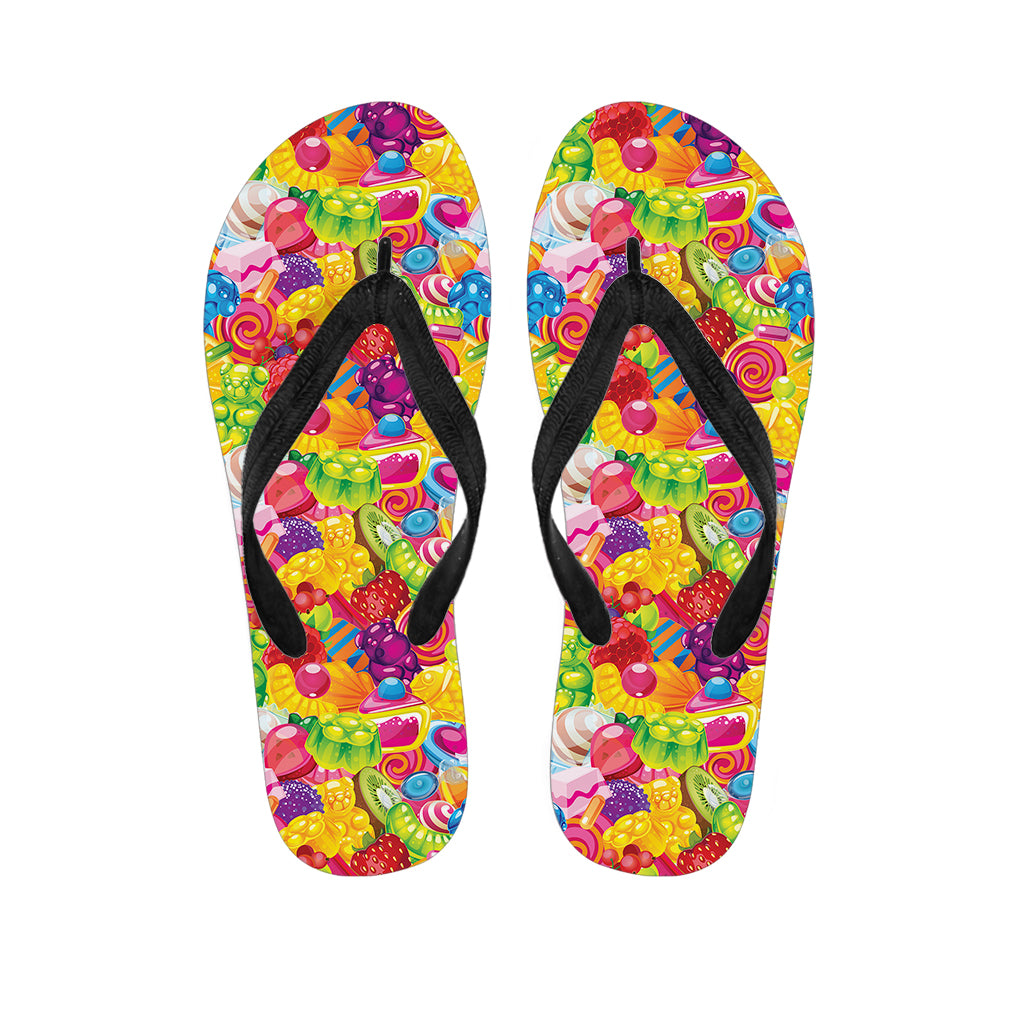 Candy And Jelly Pattern Print Flip Flops