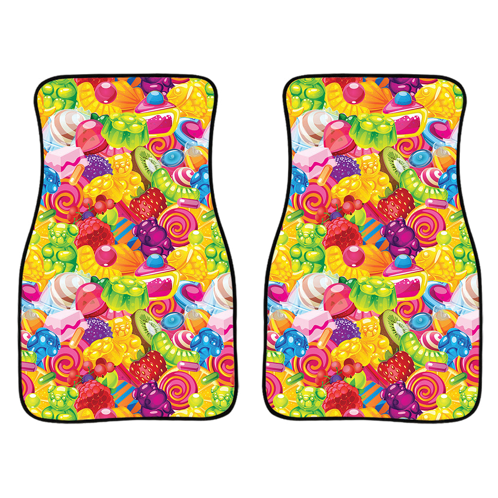 Candy And Jelly Pattern Print Front Car Floor Mats