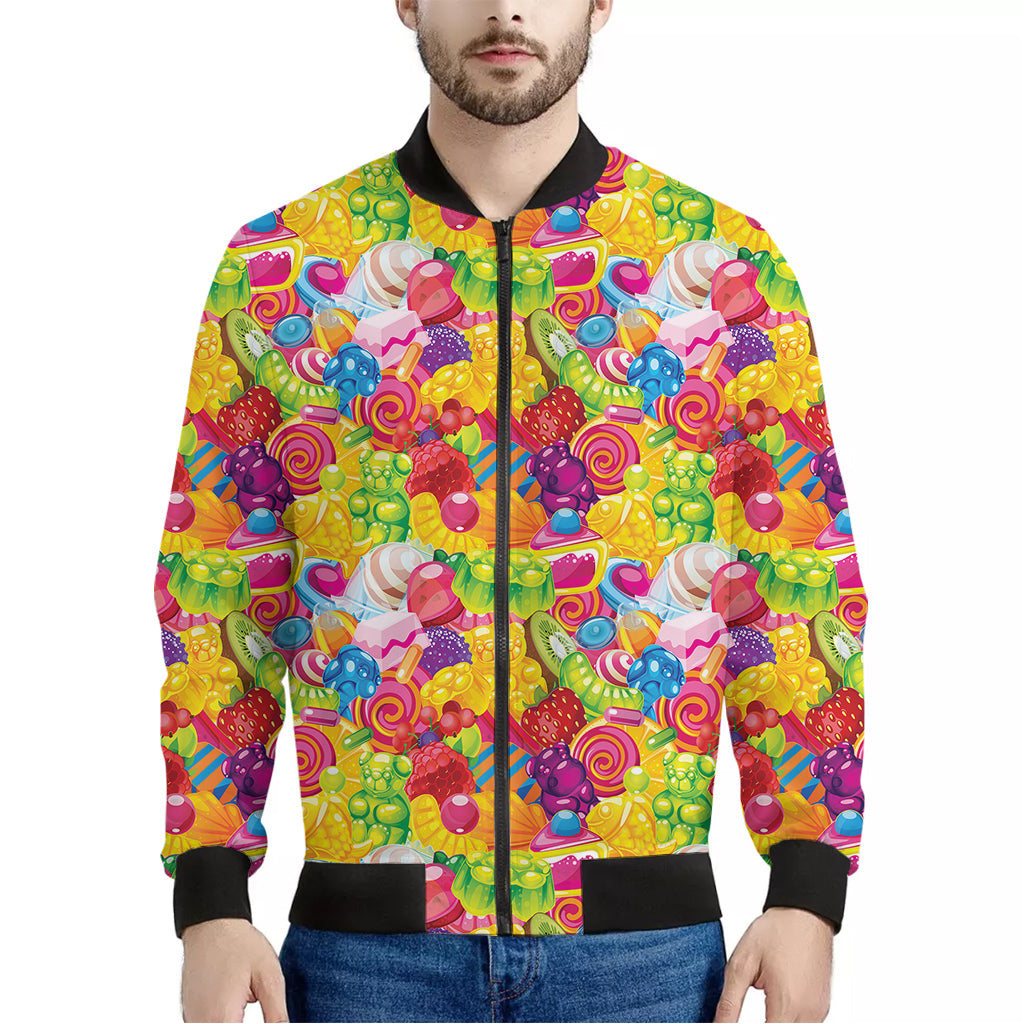 Candy And Jelly Pattern Print Men's Bomber Jacket