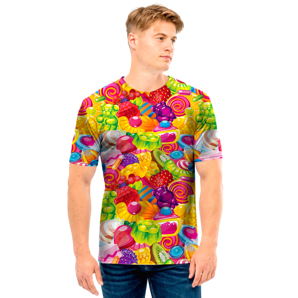 Candy And Jelly Pattern Print Men's T-Shirt