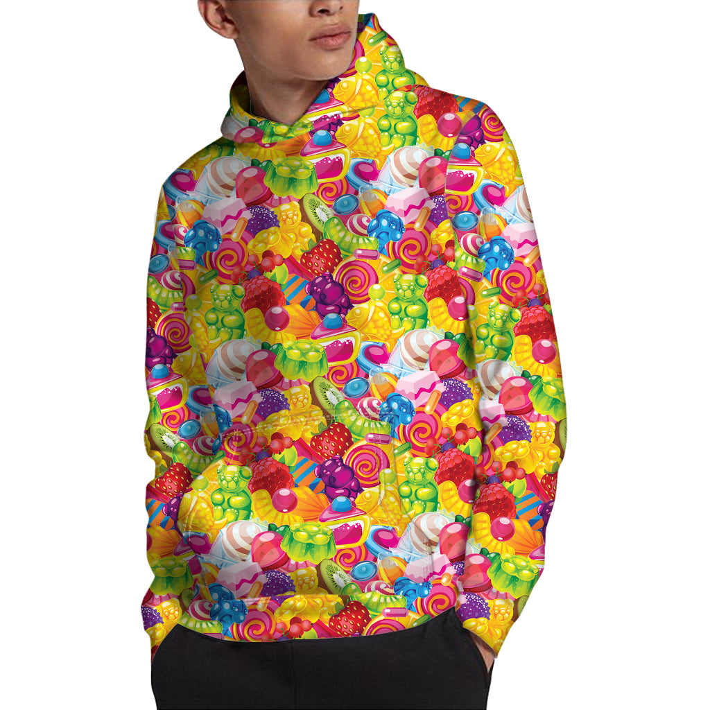 Candy And Jelly Pattern Print Pullover Hoodie