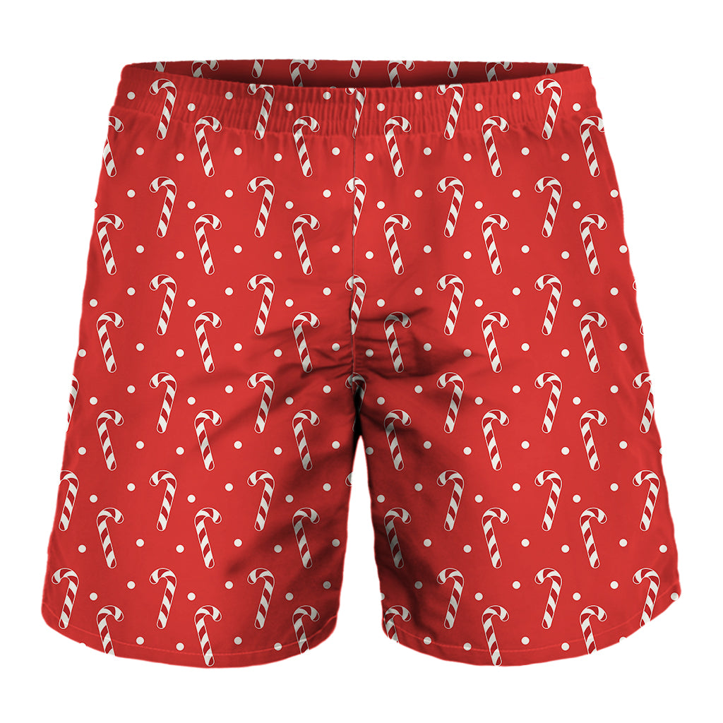 Candy Cane Polka Dot Pattern Print Men's Shorts