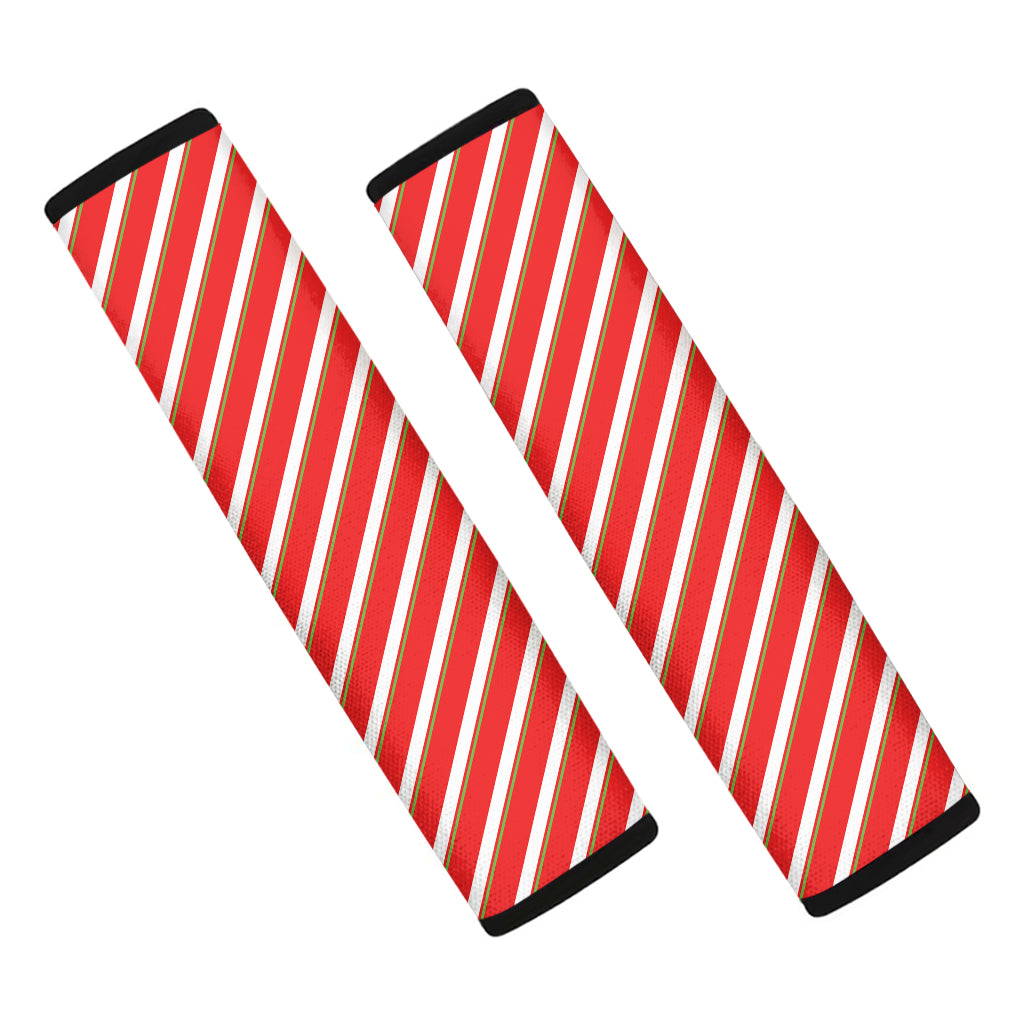 Candy Cane Stripe Pattern Print Car Seat Belt Covers