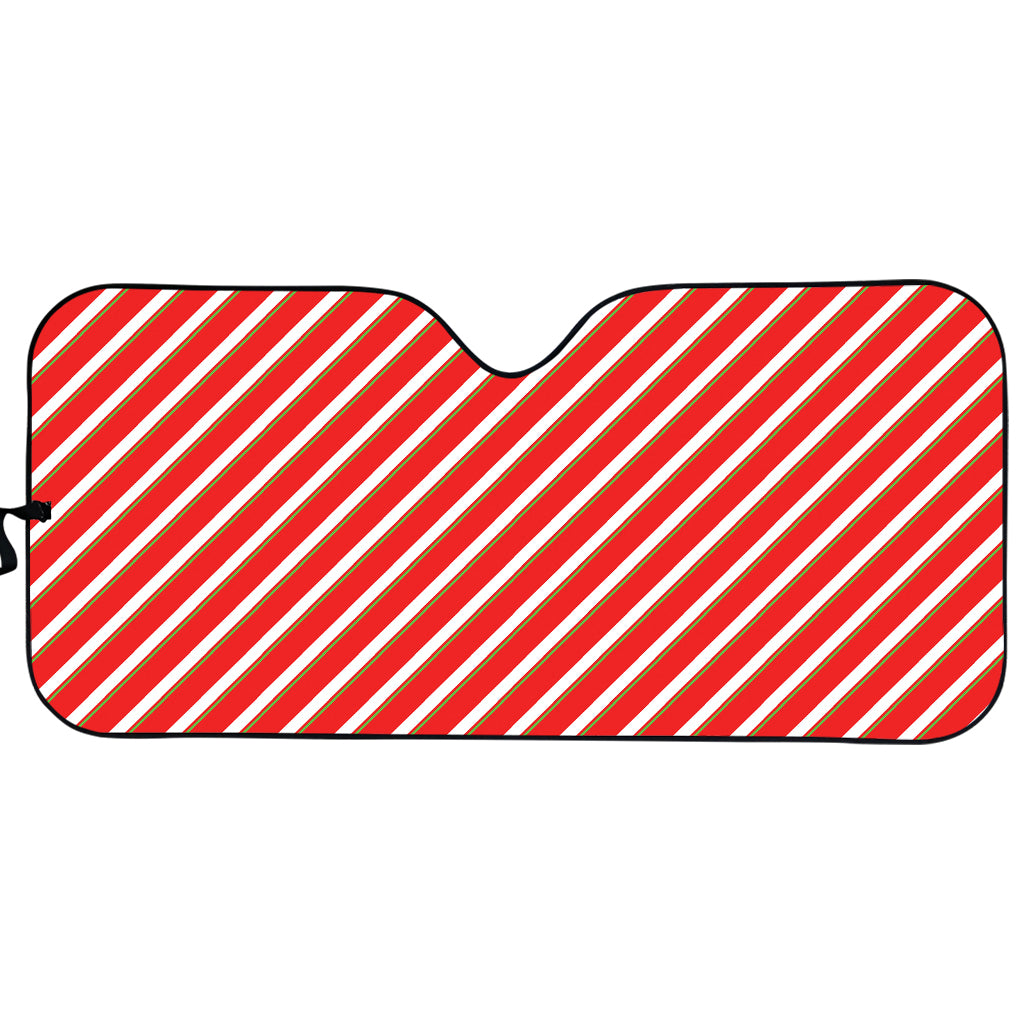 Candy Cane Stripe Pattern Print Car Sun Shade