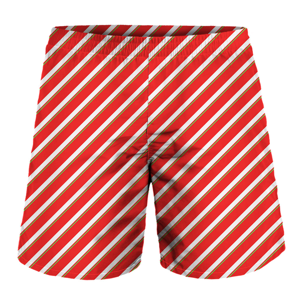 Candy Cane Stripe Pattern Print Men's Shorts